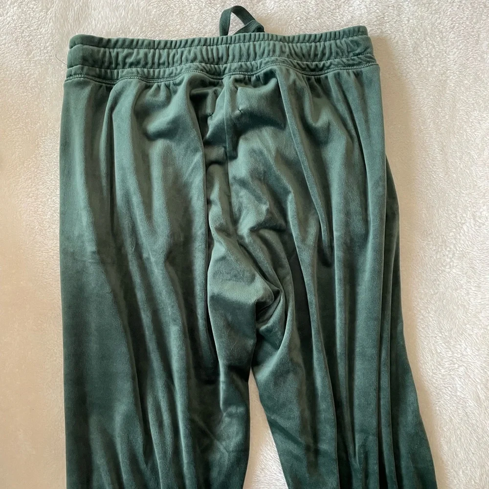 EUC Aerie Dark Green Velour Jogger Sweatpants - Picture 8 of 8